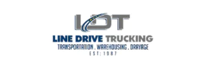 Line Drive Trucking Tracking Logo